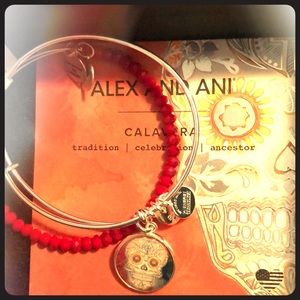 Alex and Ani sugar skull bracelet